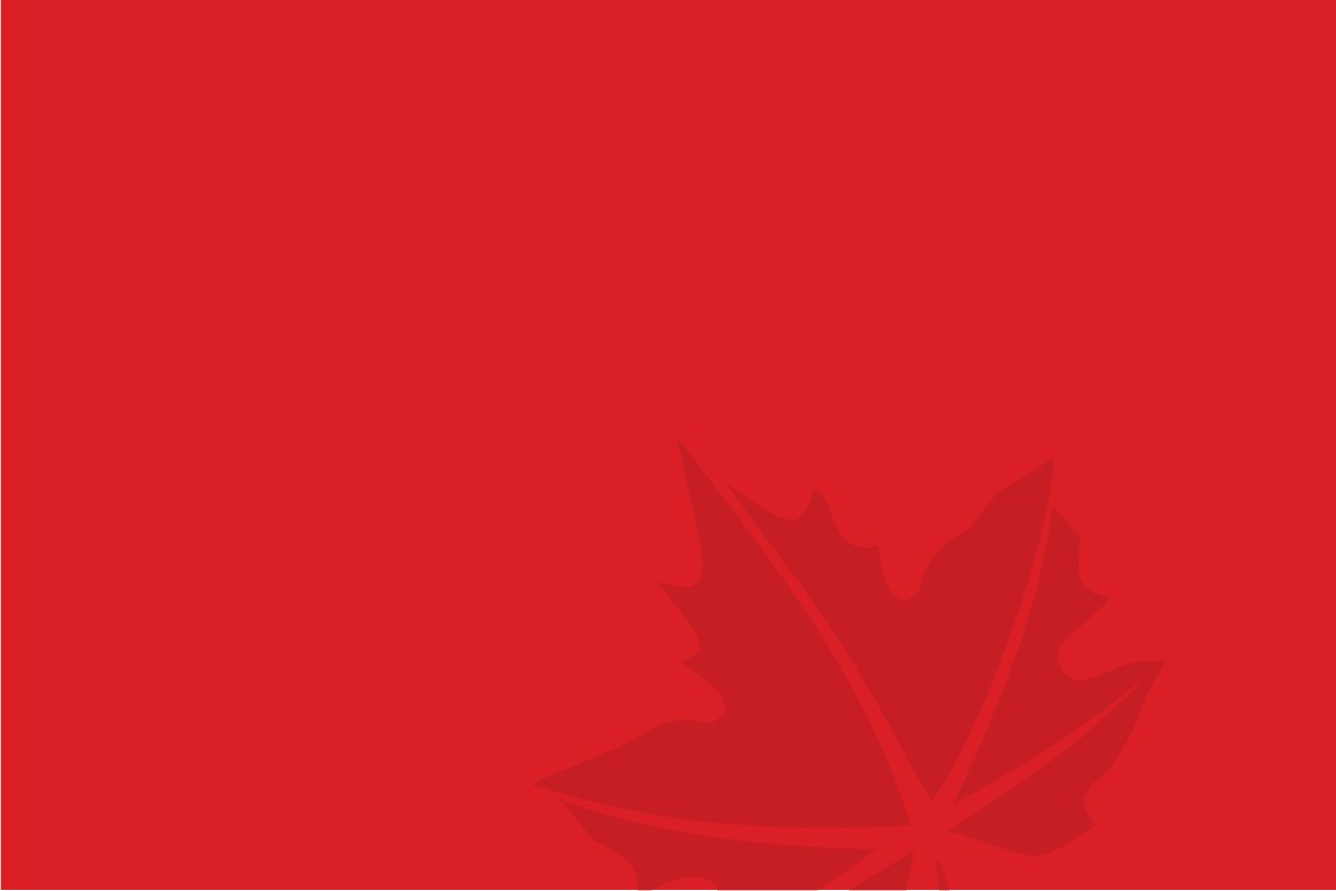 Light Red Square with a Leaf