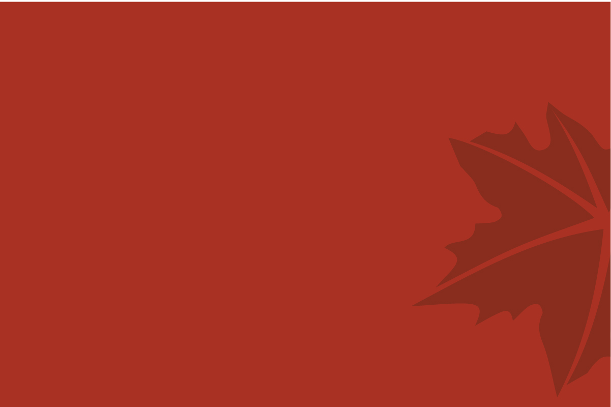 Maroon Square with a Leaf
