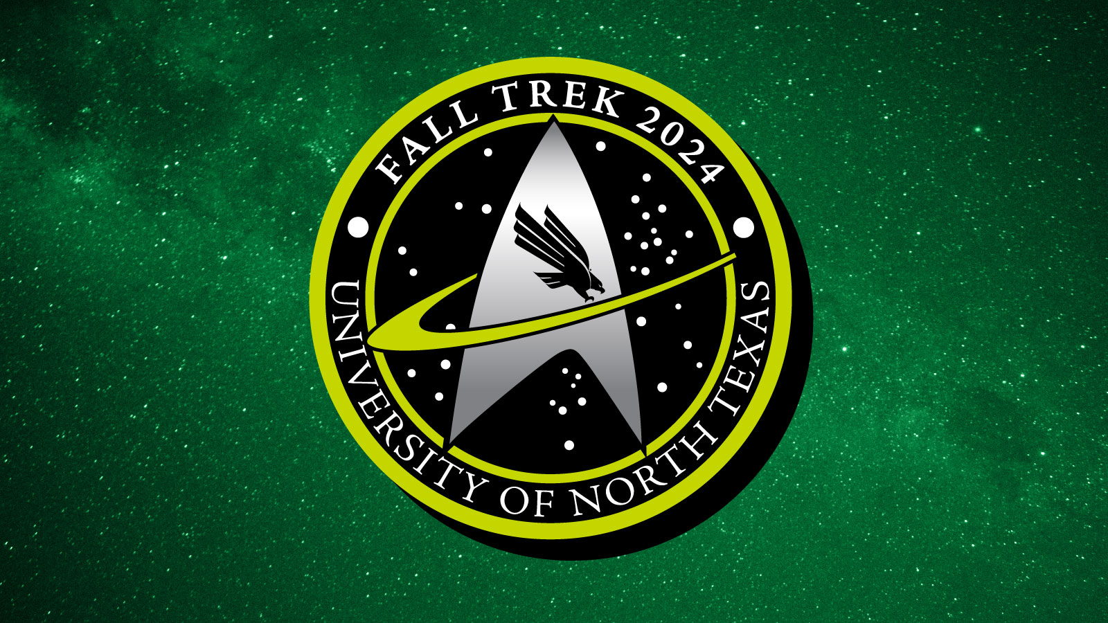 Green Banner with a logo that says "Fall Trek 2024: University of North Texas"